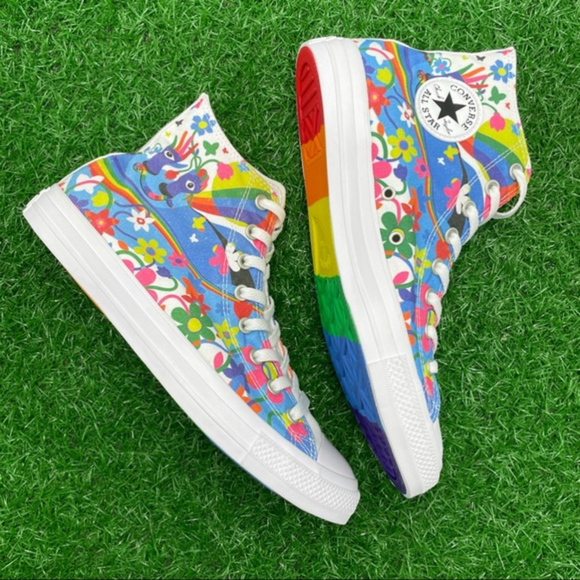 Converse All Star Chuck Taylor Ctas Hi Rainbow Lgbtq Pride - Picture 2 of 8